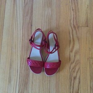 Ecco red sandals